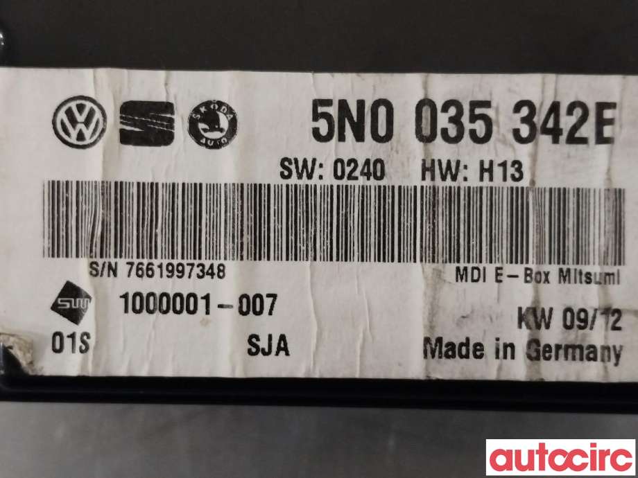 Bilstereo diverse til Škoda Octavia 2009-2013 (Type II, Fase 2)  (SKODA|5N0035342G|5N0035342E)