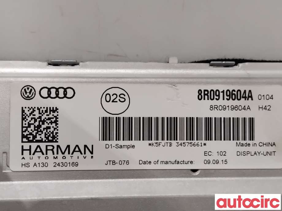 Instrument kjørecomputer til Audi A4 2007-2014 (Type IV) (B8) (B8) (AUDI|8R0919604A|HSA130)