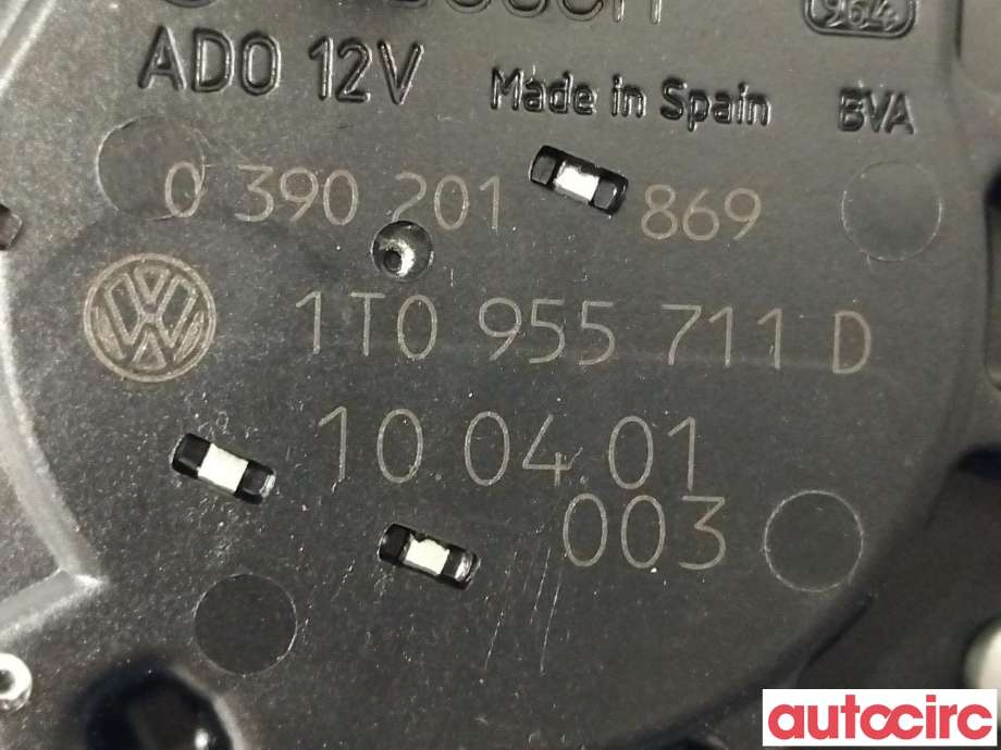 Viskermotor bakrute til VW Caddy 2004-2010 (Type III, Fase 1) (VOLKSWAGEN|1T0955711D)