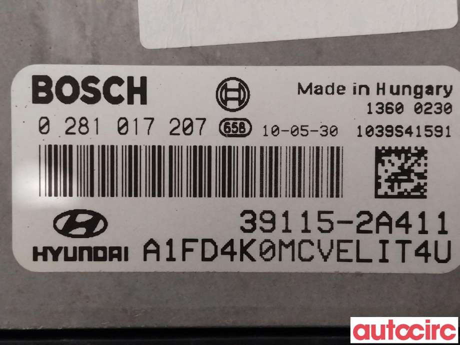 Styreenhet motor til Hyundai i30 2007-2012 (Type I)  (HYUNDAI|391152A411)