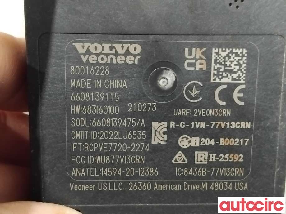 Sensor radar til Volvo EX30 2023-->>  (VOLVO|80016228|6608139115)