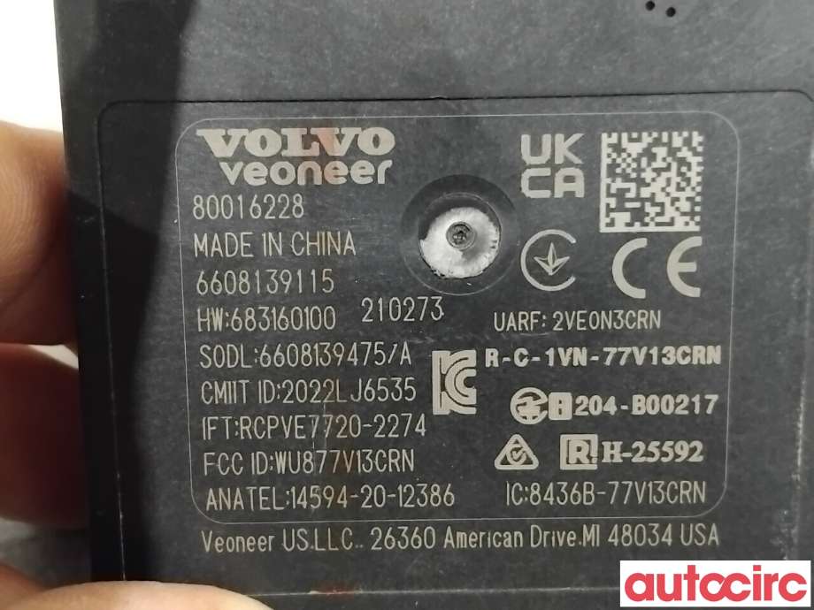 Sensor radar til Volvo EX30 2023-->>  (VOLVO|80016228|6608139115)