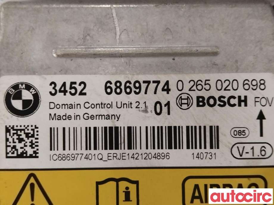 Airbag elektronikk til BMW X3 2010-2017 (F25) (F25) (BMW|34526887752|34526869774)