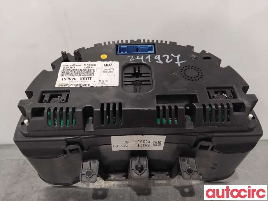 Instrumentpanel til VW Up 2012-2019  (VOLKSWAGEN|1S0920860TX|503005325002|1S0920860T)