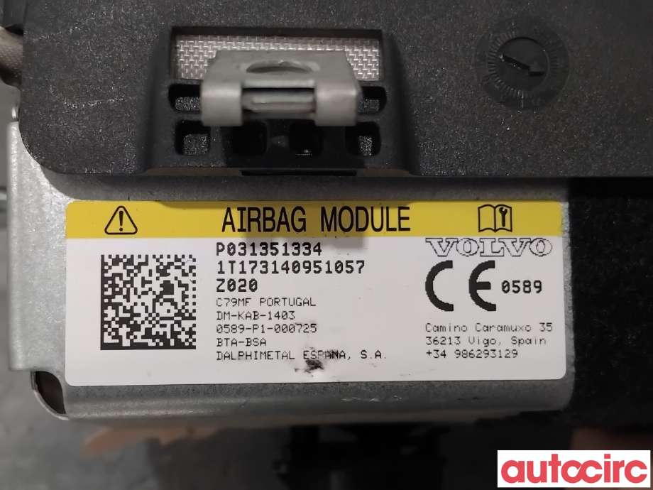 Airbag kne til Volvo XC60 2017-->> (Type II)  (VOLVO|31351334|)