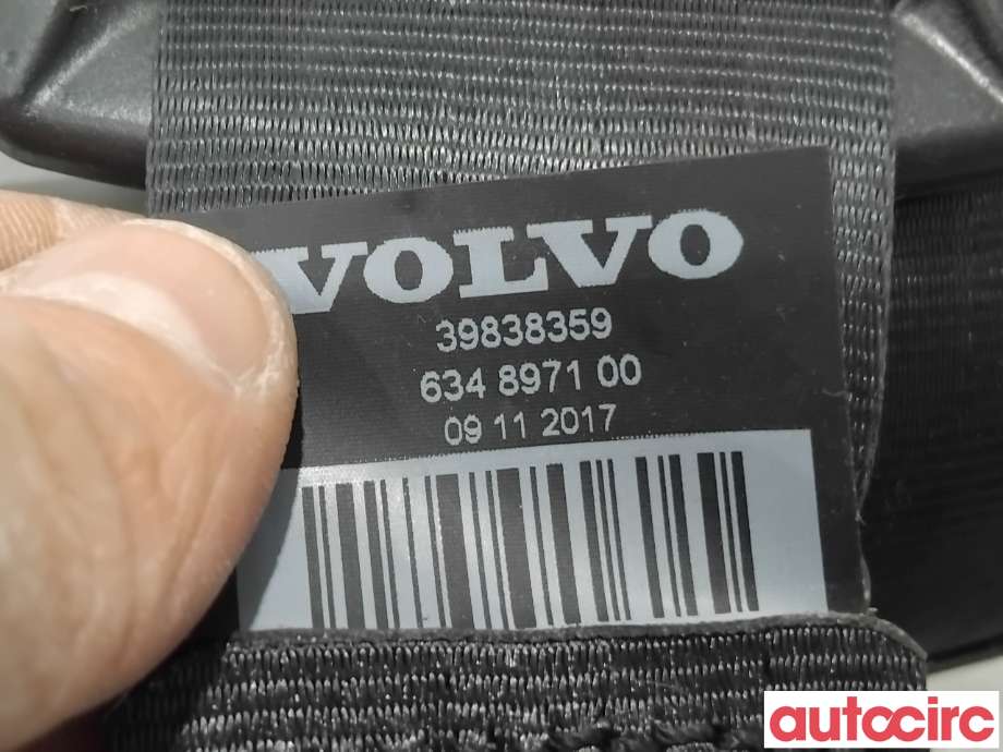 Sikkerhetsbelte bak venstre til Volvo XC60 2017-->> (Type II) (VOLVO|39838359|)
