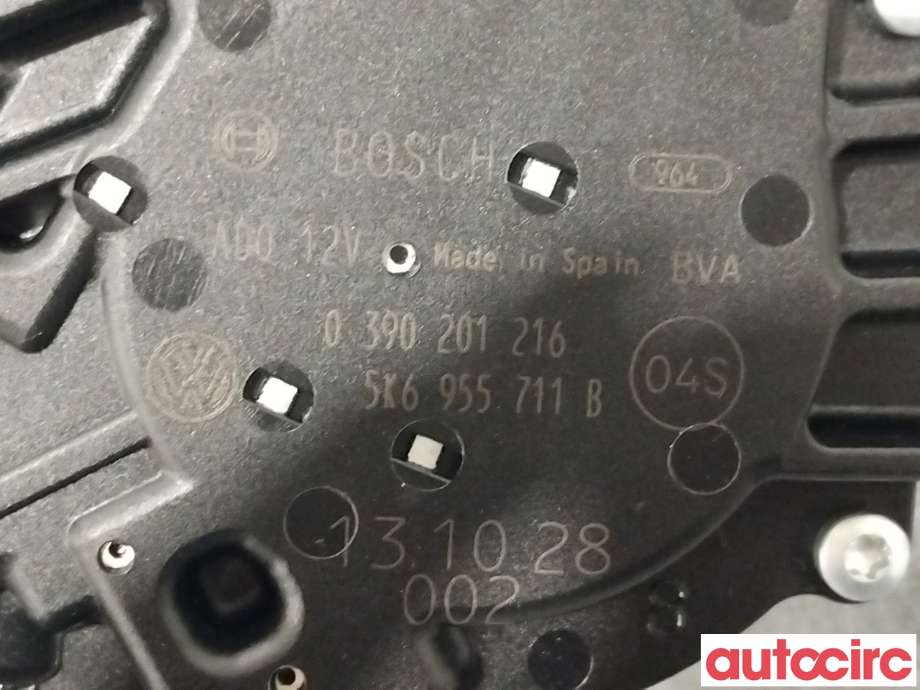 Viskermotor bakrute til VW Polo 2014-2017 (Type V, Fase 2)  (VOLKSWAGEN|5K6955711C|5K6955711B)