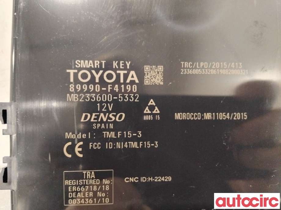Styreenhet nøkkelfri/keyless til Toyota C-HR 2016-->>  (TOYOTA|89990F4190|MB233600-5332|89990-F4190)