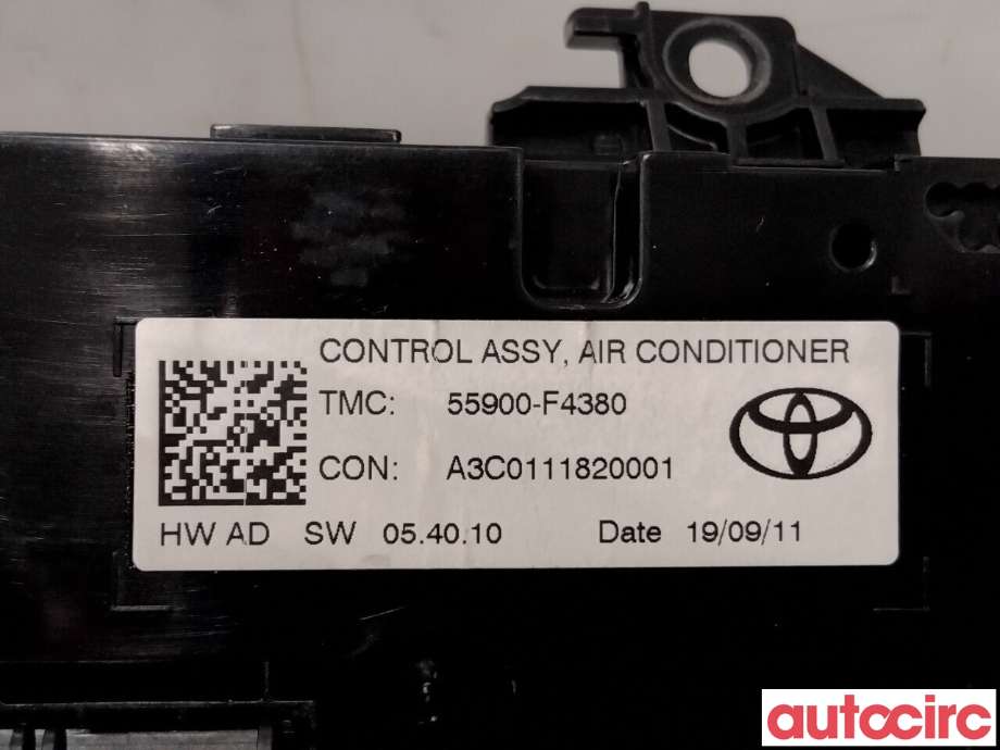 Varmeapparat betjening til Toyota C-HR 2016-->>  (TOYOTA|55900F4380|A3C0111820001|55900-F4380)