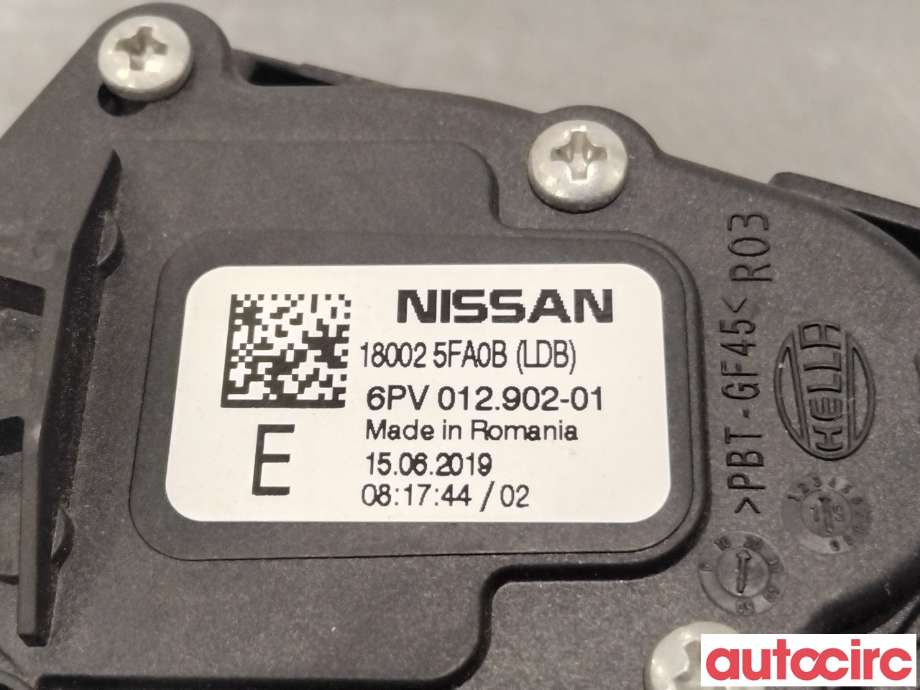 Pedal gass til Nissan Micra 2017-->> (K14) (K14) (NISSAN|180025FA0B|6PV012902-01)