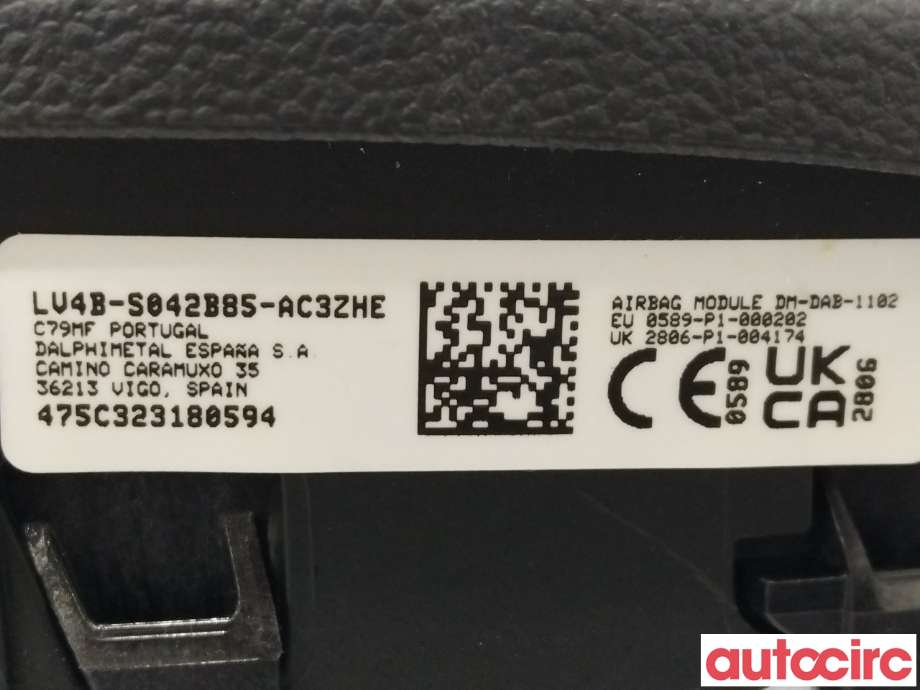 Airbag rattpute til Ford Kuga 2019-->> (Type III)  (FORD|2438977|LV4B-S042B85-AC3ZHE)