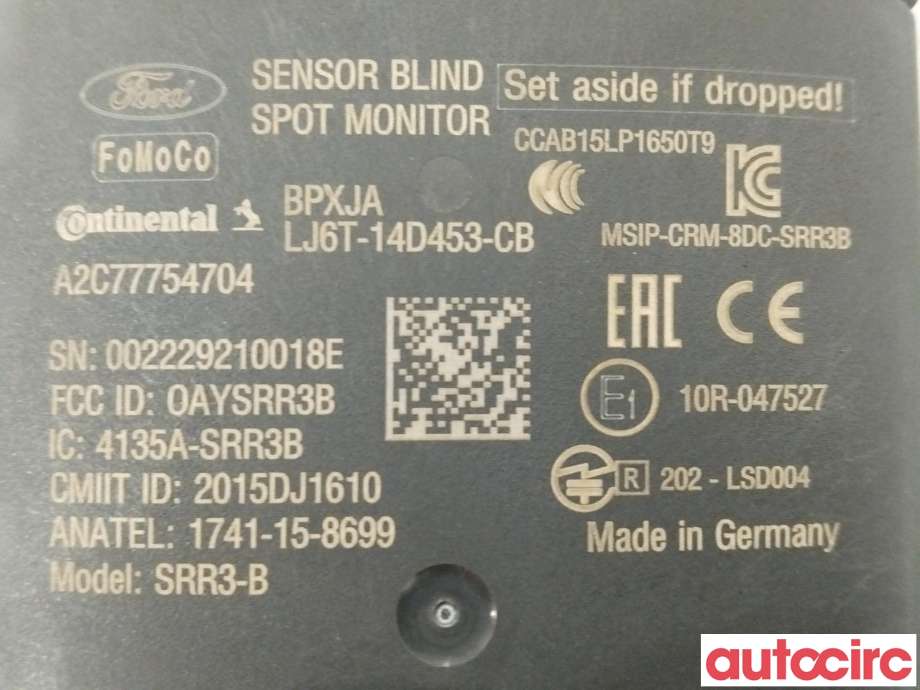 Sensor radar til Ford Kuga 2019-->> (Type III)  (FORD|2552280|LJ6T-14D453-CB)