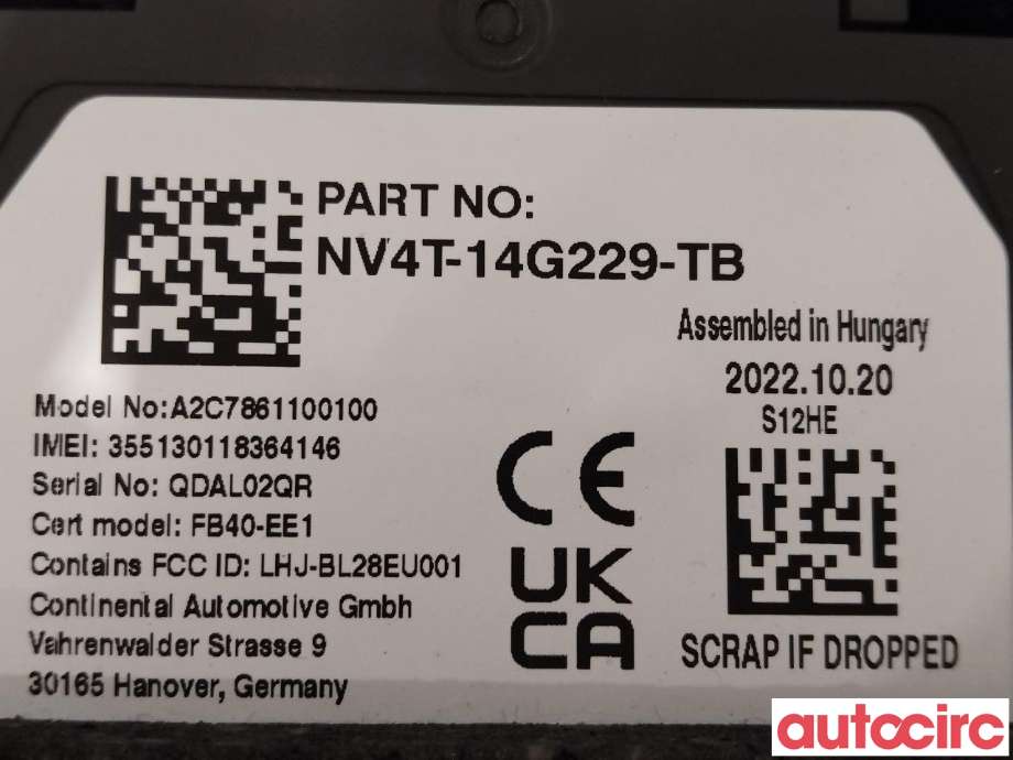 Styreenhet diverse til Ford Kuga 2019-->> (Type III) (FORD|2672776|NV4T-14G229-TB)