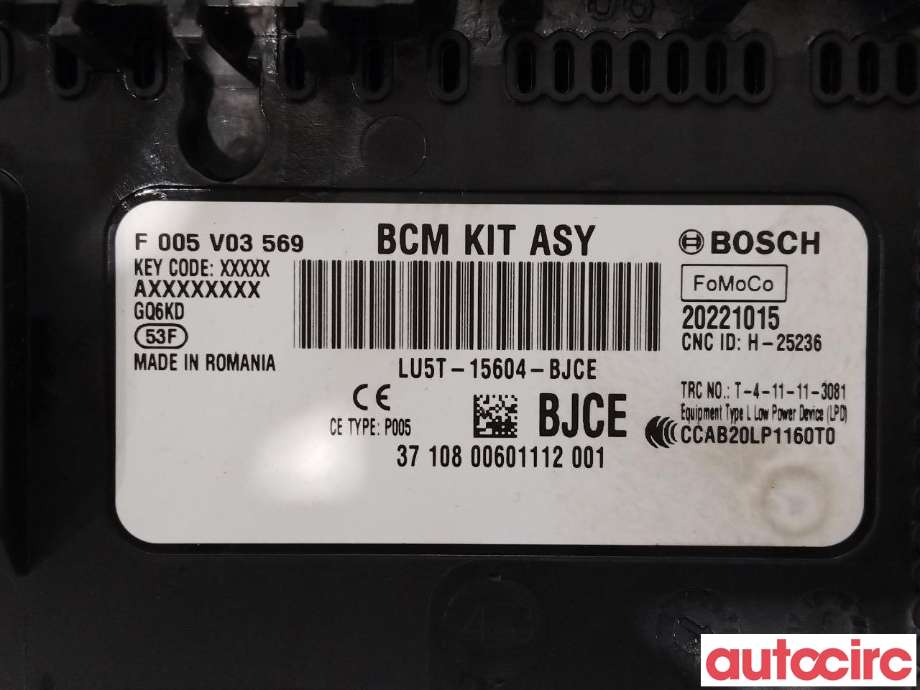 Sikringsboks til Ford Kuga 2019-->> (Type III)  (FORD|2544969|LU5T-15604-BJCE)