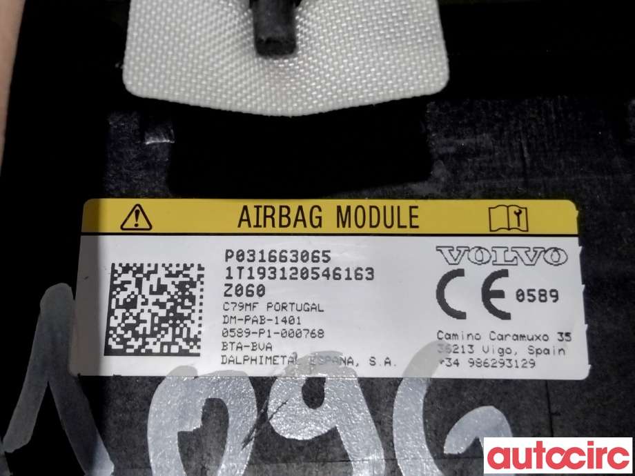 Airbag passasjer til Volvo V90 / V90 CC / S90 2016-->> (VOLVO|31663065|)