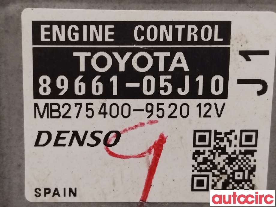 Styreenhet motor til Toyota Avensis 2009-2015 (Type III, Fase 1)  (TOYOTA|8966105J10)