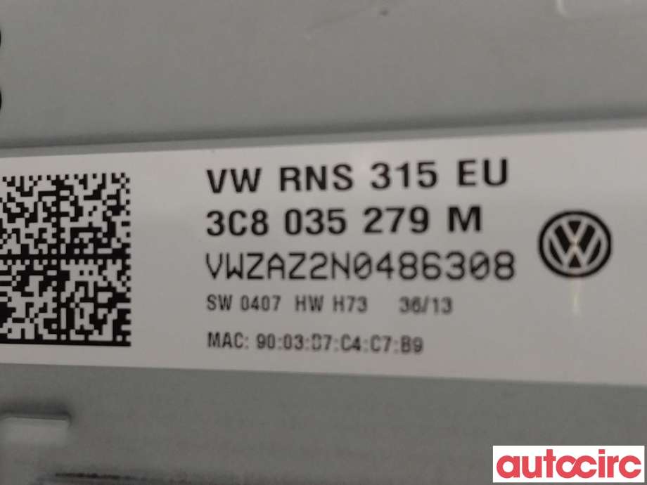 Bilstereo til VW Tiguan 2011-2016 (Type I, Fase 2)  (VOLKSWAGEN|3C8035279G|3C8035279M)