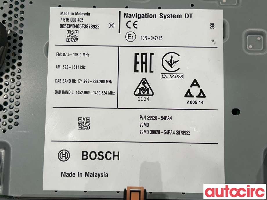 Bilstereo til Suzuki Vitara 2015-->> (Type IV)  (SUZUKI|39920-54PA4)