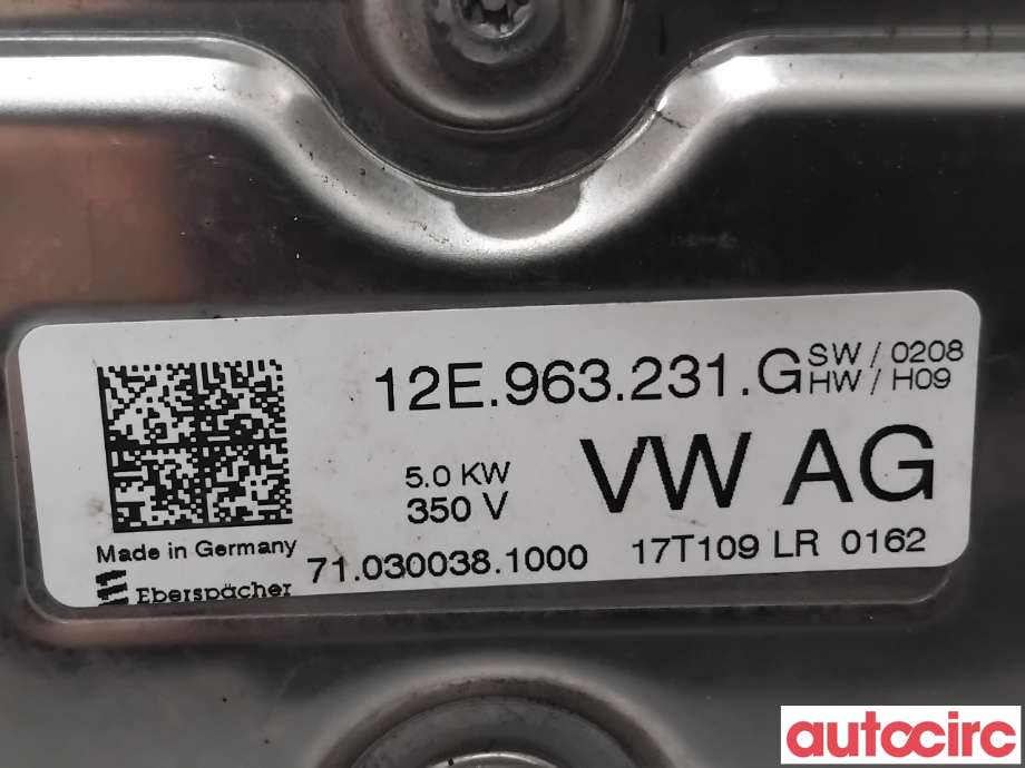 Motorvarmer elektrisk til VW e-Golf 2017-2020 (Fase 2)  (VOLKSWAGEN|5QE819013AD|710300381000|12E963231G)