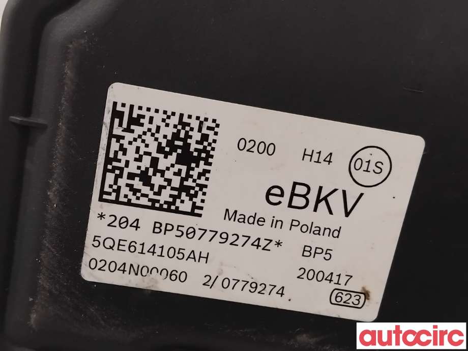 Bremsekraft-forsterker til VW e-Golf 2017-2020 (Fase 2)  (VOLKSWAGEN|5QE614105AT|0204N00060|5QE614105AH)