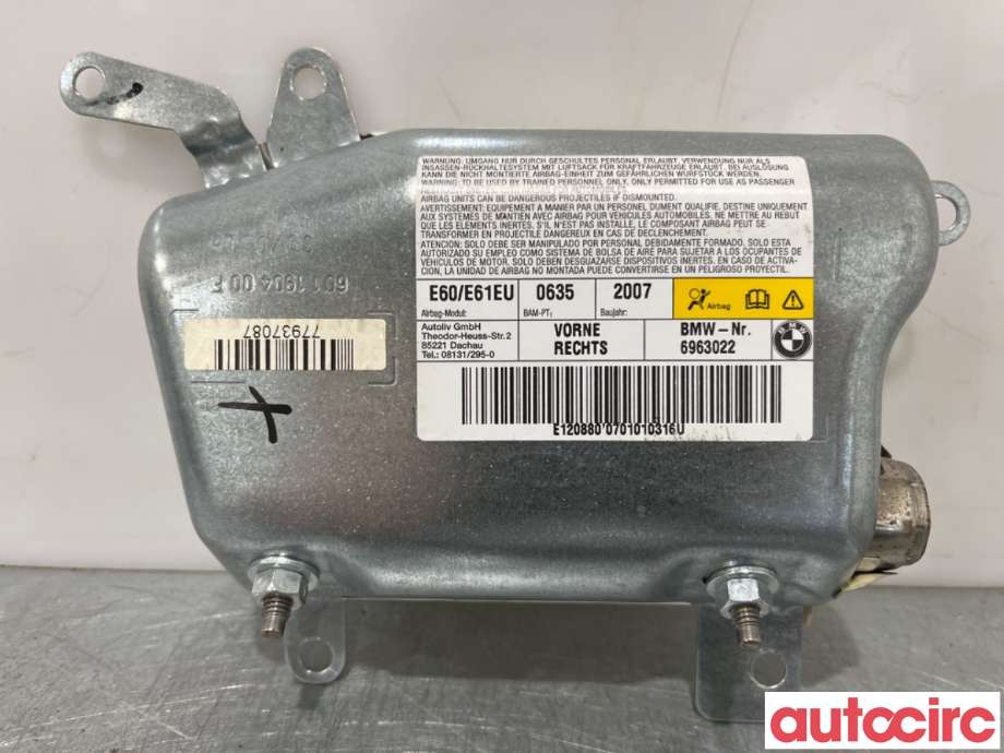 Airbag sidepute høyre til BMW 5-Serie 2003-2010 (E60/E61) (E60/E61) (BMW|72126963022||6963022)