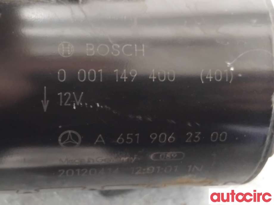 Starter diesel til Mercedes C-Klasse 2011-2014 (Fase 2) (W204) (W204) (MERCEDES|A6519062800|0001149400|A6519062300)