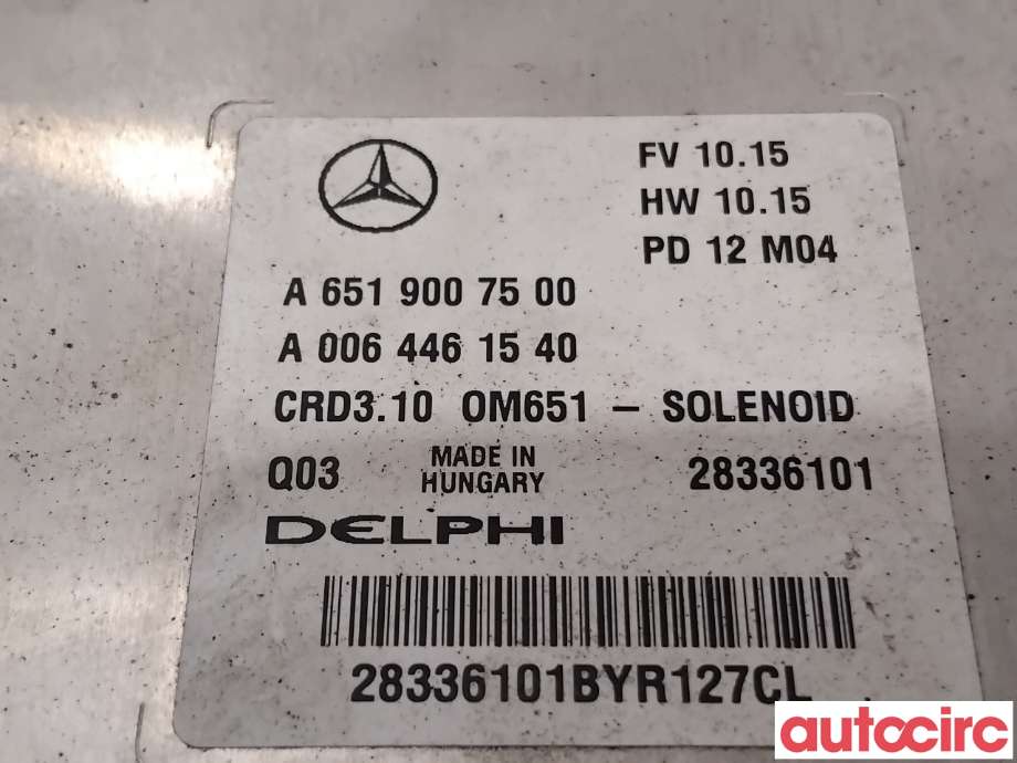 Styreenhet motor til Mercedes C-Klasse 2011-2014 (Fase 2) (W204) (W204) (MERCEDES|A6519007500|28336101)