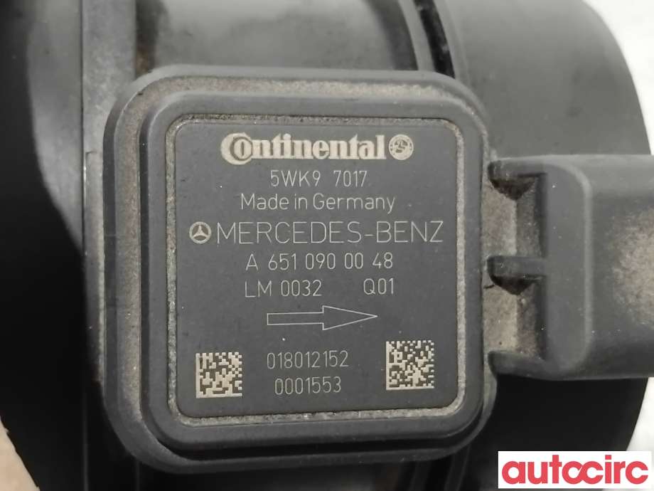 Luftmengde/luftmassemåler til Mercedes C-Klasse 2011-2014 (Fase 2) (W204) (W204) (MERCEDES|A6510900048|5WK97017)