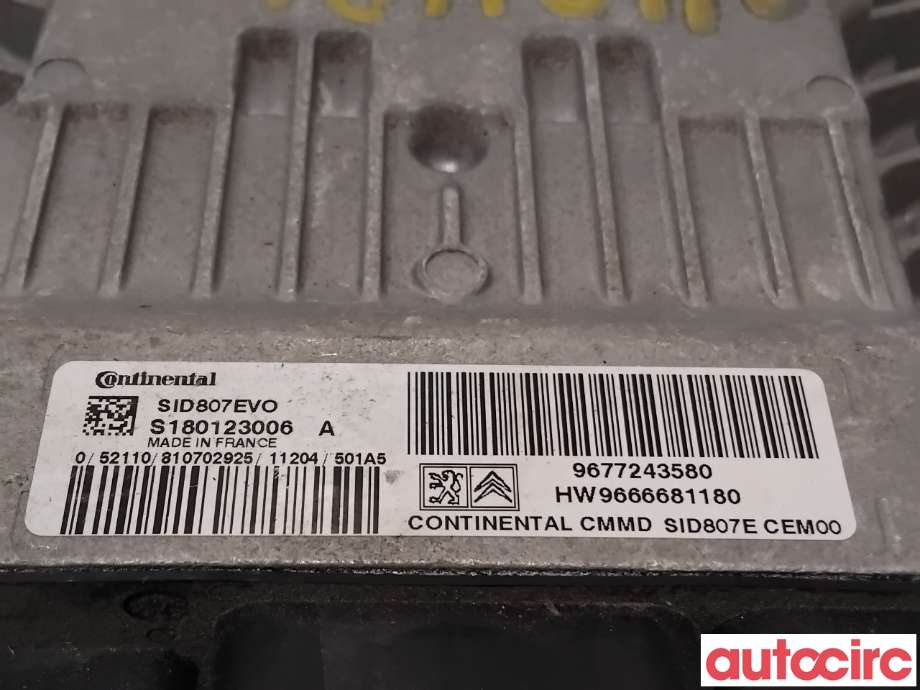 Styreenhet motor til Peugeot 5008 2010-2017 (Type I)  (PEUGEOT|1677638180|S180123006|9666681180)