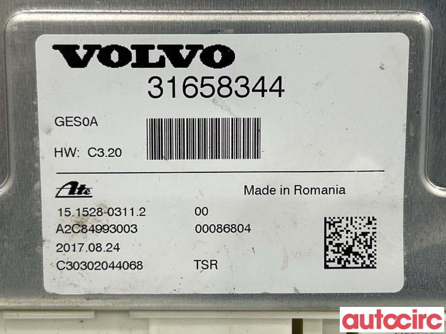 Styreenhet nivå/luftfjæring til Volvo V90 / V90 CC / S90 2016-->>  (VOLVO|31658344)