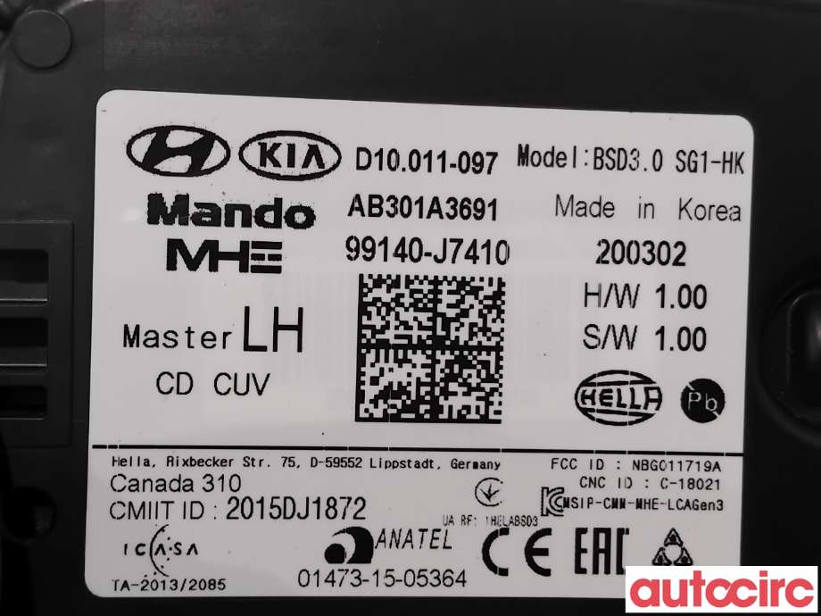 Sensor radar til Kia XCeed 2021-->> (SUV) (SUV) (KIA|99140J7410||99140-J7410)