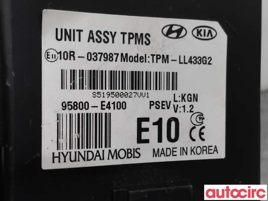 Styreenhet diverse til Kia Soul 2014-2019 (Type II)  (KIA|95800E4100|TPM-LL433G2|95800-E4100)