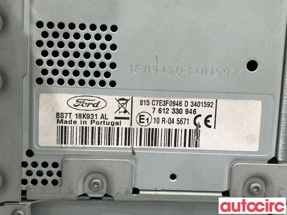 Bilstereo til Ford Mondeo 2011-2014 (Type IV, Fase 2) (FORD|NO NR|BS7T-18K931-AL)