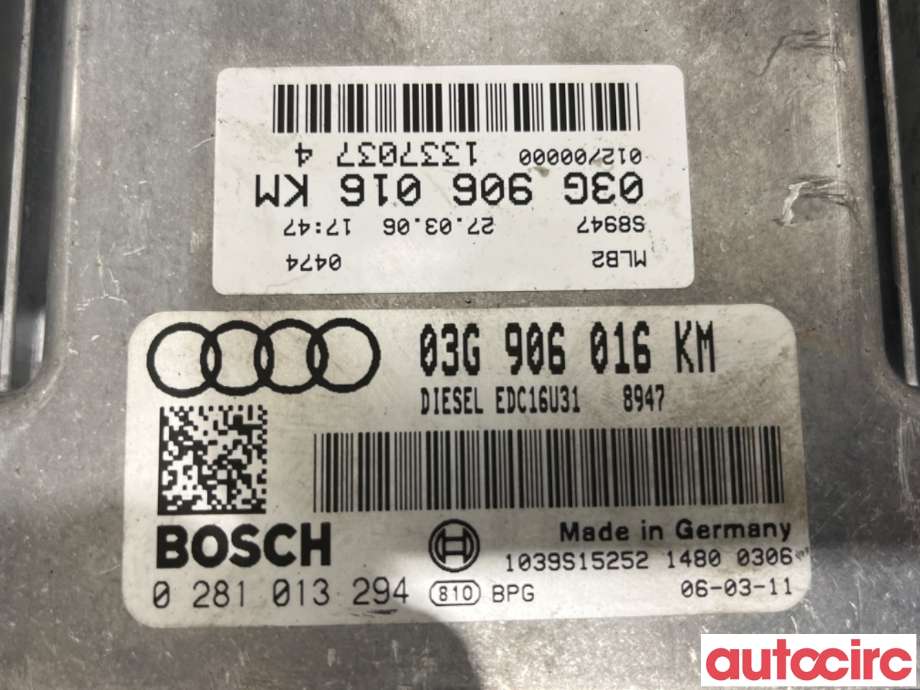 Styreenhet motor til Audi A4 2004-2008 (Type III) (B7) (B7) (AUDI|03G997057QX|0281013294|03G906016KM)