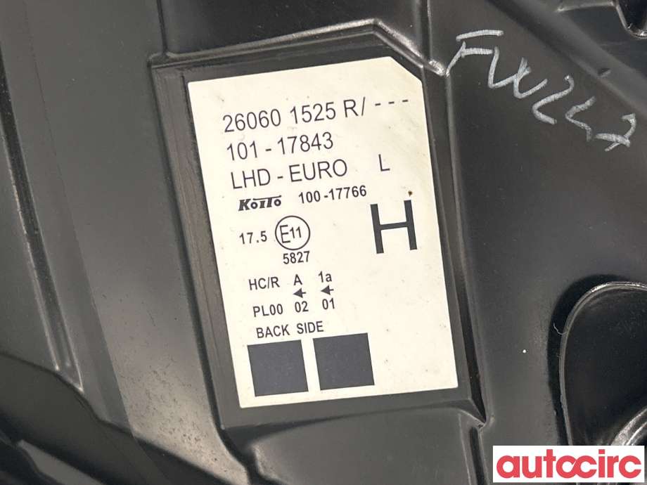 Frontlykt høyre halogen til Renault Kangoo 2008-2021 (Type II)  (RENAULT|260601525)