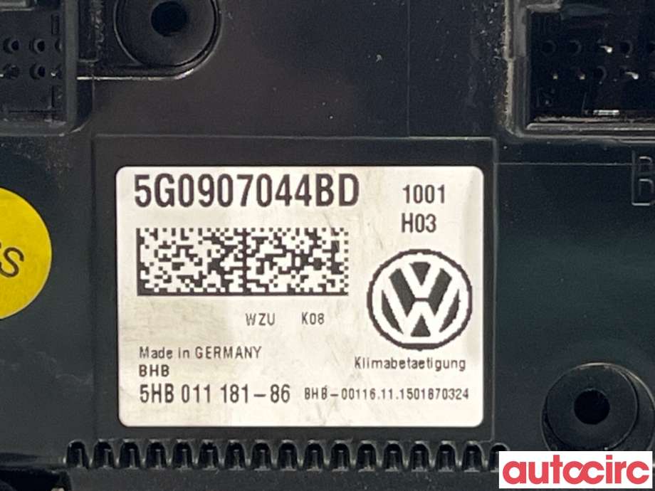 Varmeapparat betjening til VW Golf VII 2012-2017 (Fase 1)  (VOLKSWAGEN|5G0907044BD|5HB011181-86)