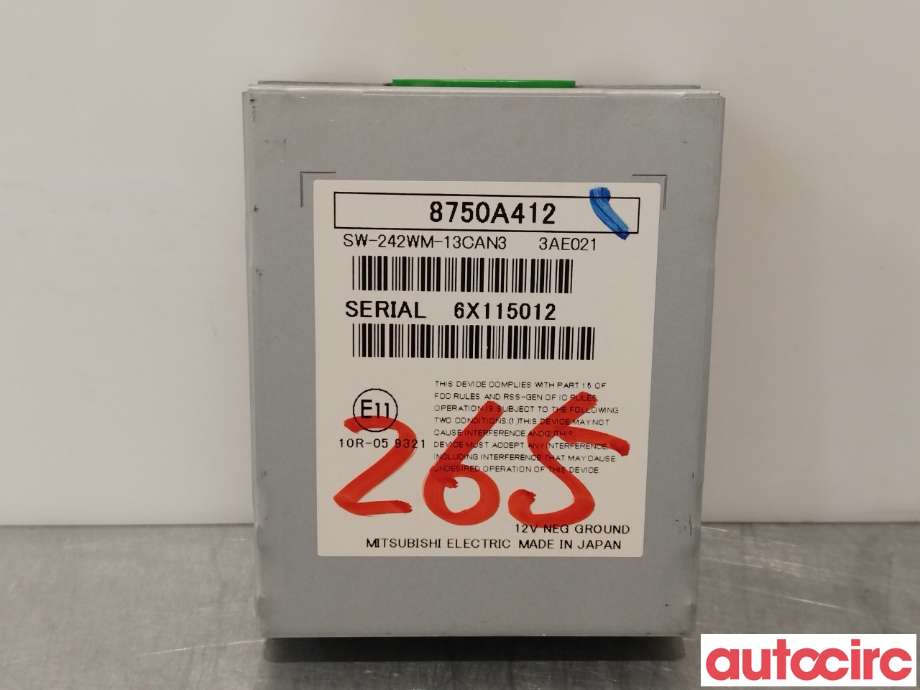 Styreenhet diverse til Mitsubishi Outlander, 2015-->> (Type III, Fase 2)  (MITSUBISHI|8750A412)