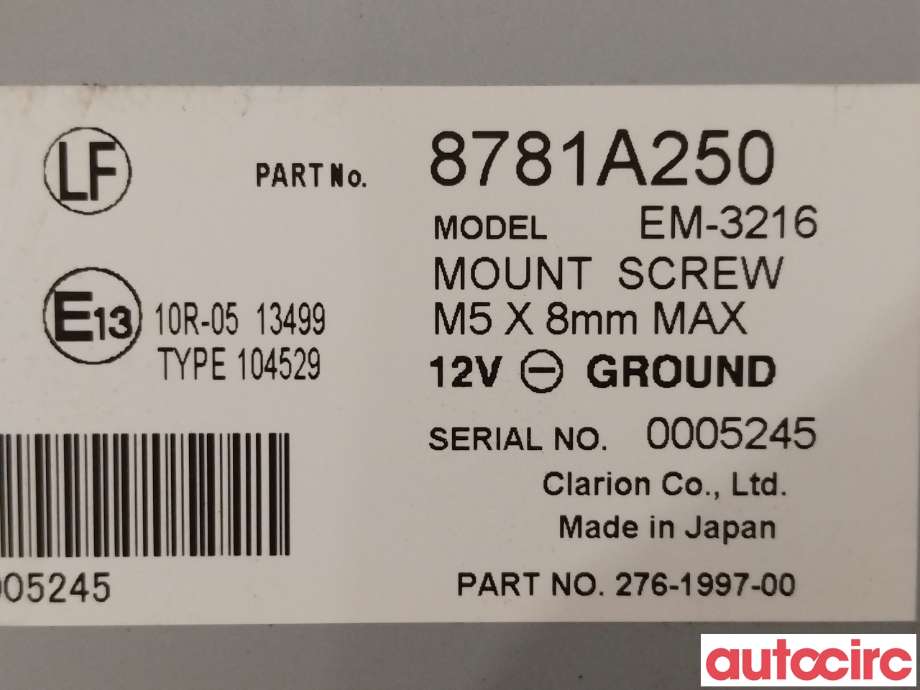 Styreenhet diverse til Mitsubishi Outlander 2015-->> (Type III, Fase 2)  (MITSUBISHI|8781A250)