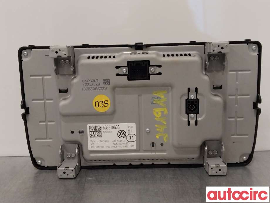 Multimedia display (MCU - Media Controller Unit) til VW e-Golf 2017-2020 (Fase 2)  (VOLKSWAGEN|5G6919606C||5G6919606)