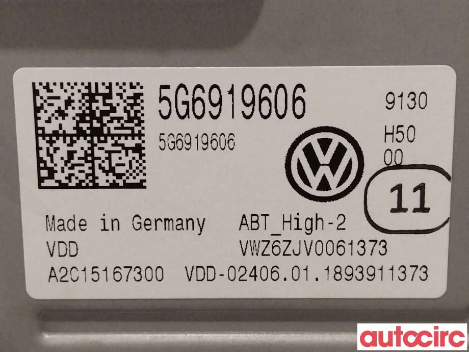 Multimedia display (MCU - Media Controller Unit) til VW e-Golf 2017-2020 (Fase 2)  (VOLKSWAGEN|5G6919606C||5G6919606)