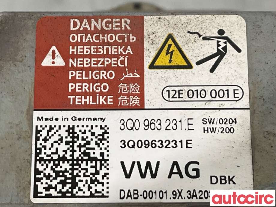 Motorvarmer elektrisk til Audi e-tron 2018-->>  (AUDI|3Q0963231E)