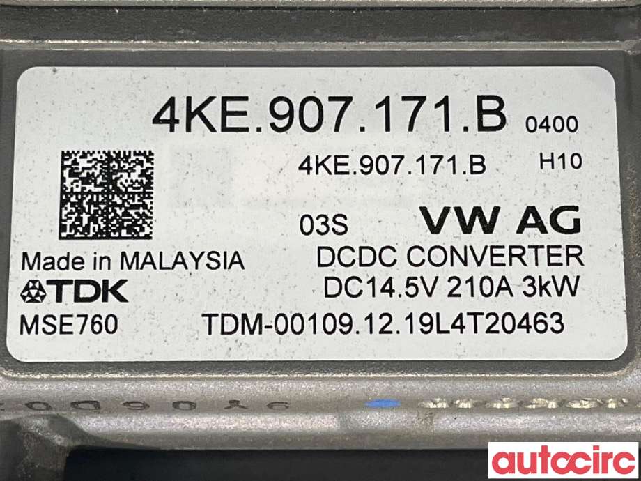 DCDC converter hybrid til Audi e-tron 2018-->>  (AUDI|4KE907171B|4KE907171C)