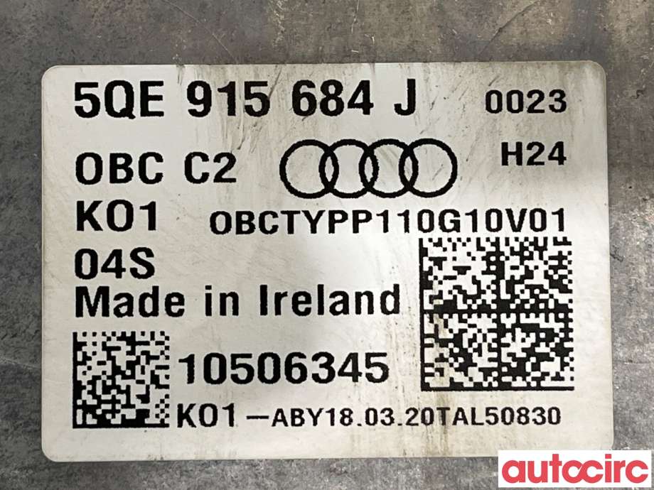 Batterilader (OBC - On Board Charger) til Audi e-tron 2018-->>  (AUDI|5QE915684J)