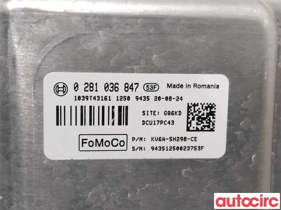 Diverse deler til Ford Transit Connect 2018-->> Type II, Fase 2  (FORD|2598311|0281036847|KV6A-5H298-CE)