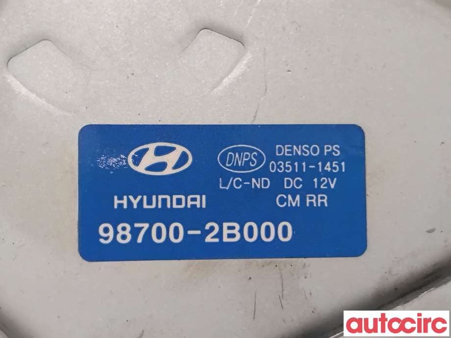 Viskermotor bakrute til Hyundai Santa Fe 2006-2009 (Type II, Fase 1)  (HYUNDAI|987102B000|03511-1451)