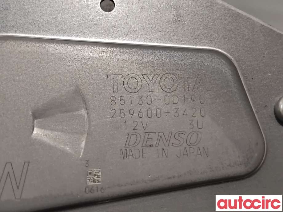 Viskermotor bakrute til Toyota Yaris 2014-2020 (Type III, Fase 2)  (TOYOTA|851300D190|259600-3420|85130-0D190)