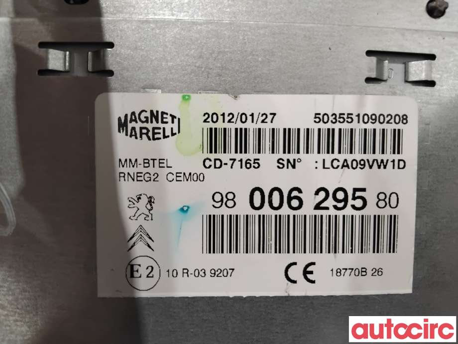 Bilstereo navigasjon til Citroën DS5 2012-2017  (CITROEN|1212068880||9800629580)