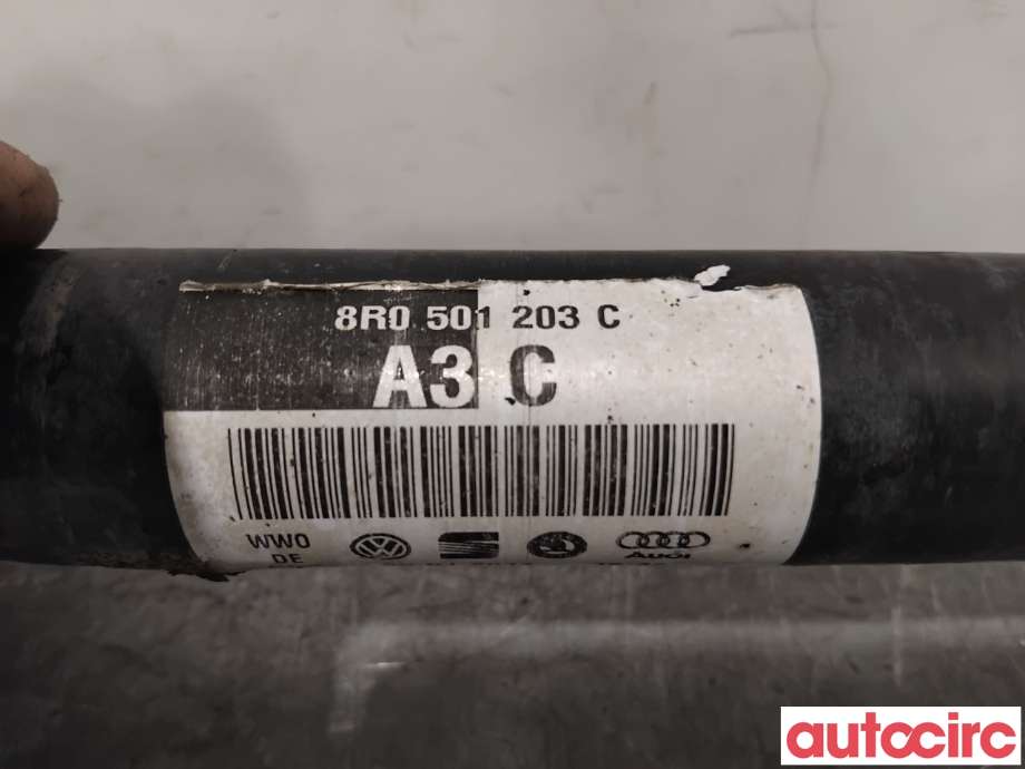 Drivaksel høyre bak til Audi Q5 2008-2012 (Type I, Fase 1)  (AUDI|8R0501203CX|A3C|8R0501203C)