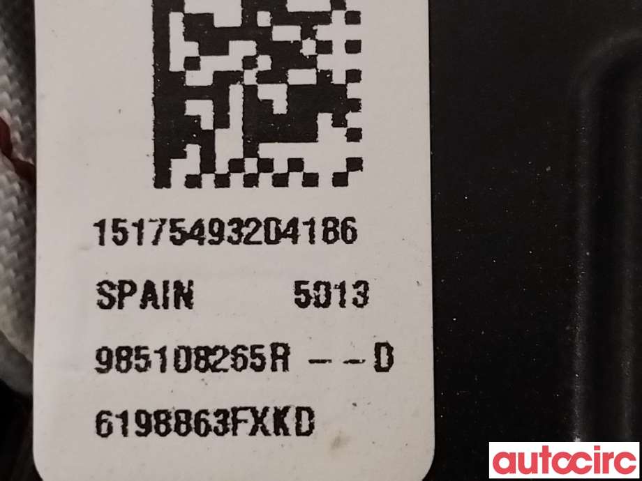 Airbag rattpute til Renault Captur 2013-2020 (Type I)  (RENAULT|985108265R)