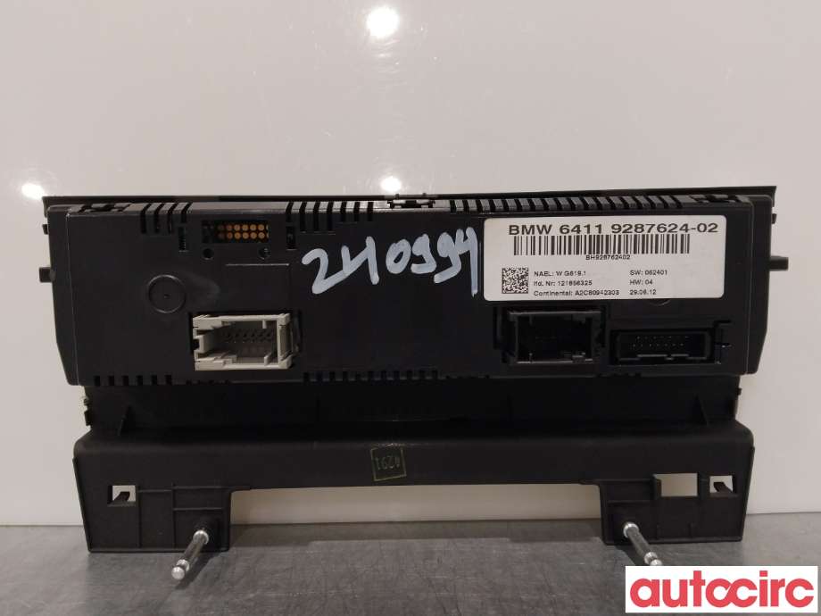 Varmeapparat betjening til BMW X1 2009-2015 (E84) (E84) (BMW|64119292262|64119287624)